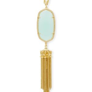Kendra Scott Rayne Necklace Chalcedony Mint Stone